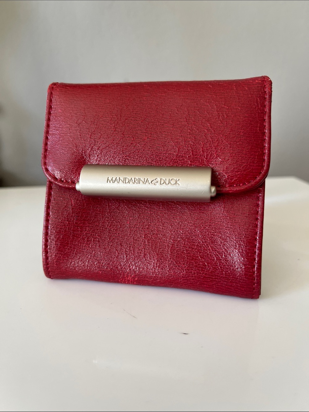 Mandarina Duck Hera Leather Card Holder Small Wallet Italy